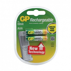 Батарейки аккумуляторные GP, AAA (HR03), Ni-Mh, 650 mAh