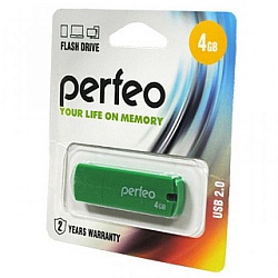 Флеш накопитель 4GB Perfeo С05, USB 2.0 зеленый арт 02334