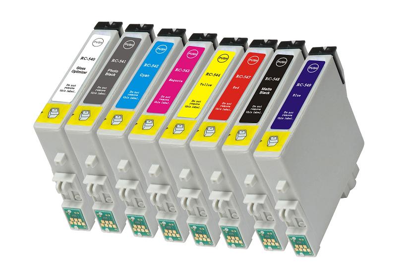 Перезаправляемый картридж для плоттеров Epson Stylus Pro 7880, 9880, 350 мл с чипом, Yellow