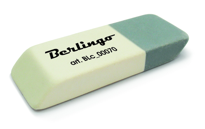 Ластик Berlingo "Blitz", скошенный, комбенированный, натуральный каучук, BLc_00016