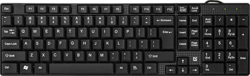Проводная клавиатура Defender Accent SB-720 RU,черный,компактная, art 45720
