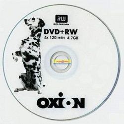 Диск DVD+RW Oxion 4.7 Gb, 4x, Bulk (100) Далматин (Цена за 1 штуку)