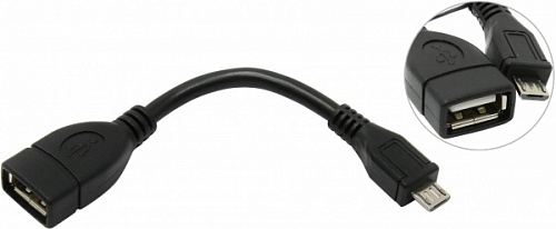 Кабель-переходник Defender microUSB(M)-USB(F)для подкл. устр. USB Flash, HDD, мыши, и и т.д./ 87300