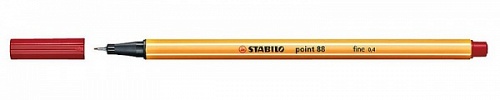 Ручка капилярная STABILO, Point 88, 0,4 мм, КРАСНАЯ  Арт. 88/40