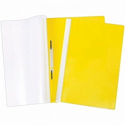 Папка-скоросшиватель пластик А4 с верхним прозрачным листом, 160мкм желтая  Fms16-2_715