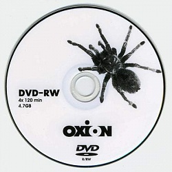 Диск DVD-RW Oxion 4.7 Gb,4х, Bulk"Паук" (100/500)