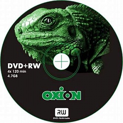 Диск DVD+RW Oxion 4.7 Gb, 4x, Bulk (100) Игуана
