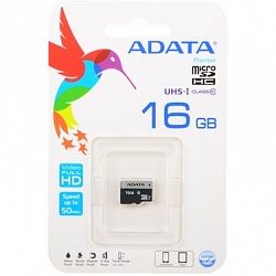 Флеш карта microSDHC 16GB A-Data class10 AUSDH16GUICL10-R	