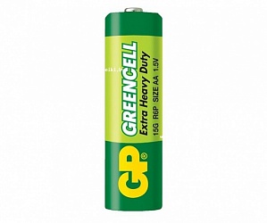 Батарейка GP Greencell AA (R06) 15S солевая, BL4