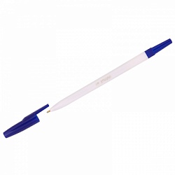 Ручка шариковая Стамм "049" синяя, 1,0мм, белый корпус РШ11