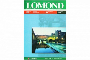 Фотобумага Lomond односторонняя матовая, 160г/м2,100л  А4 (21*29) (0102005)