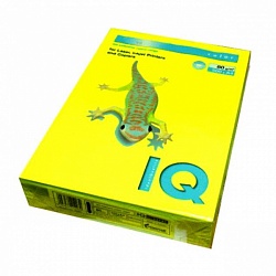 Бумага цветная "IQ Color Neon" А4, 80гр/м2 104%, 100листов (желтый НЕОН) (NEOGB)