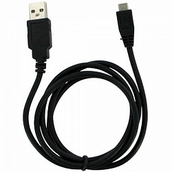 Кабель USB - miniUSB силикон черный 1м
