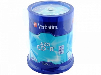 Диск DVD+R Verbatim 4,7GB Cake Box 100шт цена за 1шт