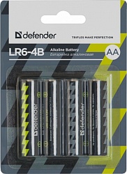 Батарейка LR6-4B АА Defender 4шт в блистере ( цена за 4 шт) арт. 56012