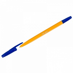 Ручка шариковая OfficeSpace синяя, 1,0мм, желтый корпус