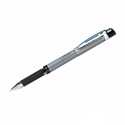 Ручка гелевая BERLINGO, черная, прорезиненный корпус 50161