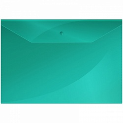 Папка-конверт на кнопке OfficeSpace  А4, 150мкм, зеленая Fmk12-3 / 220895