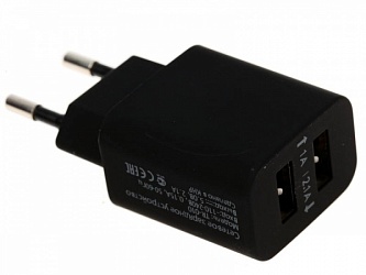 СЗУ Craft Original CR-085Bl 2.1А встроенный кабель MicroUSB + 2*USB черный