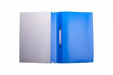 Папка-скоросшиватель пластик. А4 Berlingo 160мкм, голубая с прозр. верхом