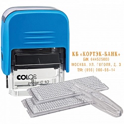 Штамп 4-х строчный Самонаборный, пластик (4 строки 1 касса) Colop   (Printer 20 SET)