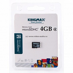 Флеш карта Kingmax microSD 4Gb (Class 10) без адаптера, арт. 03102