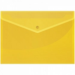 Папка конверт на кнопке А4, 120 мк, желтая, OfficeSpace, Арт. Fmk12-2 / 220894