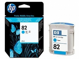 Картридж HP (№82) C4911A, DesignJet 500/510/800/815 Cyan, 69мл, оригинал