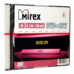 Диск DVD+RW Mirex 4,7GB . 4-x 120 min 1шт