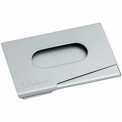 Визитница карманная Delucci из алюминия серебристого цвета, легкий доступ BCh_46002