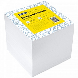 Блок бумаги для записей 9*9*9см  мм, на склейке белый