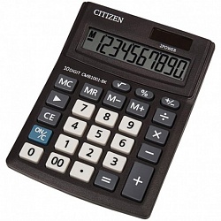 Калькулятор Citizen Business Line, 100*136*32мм, черный, CMB 1001-BK