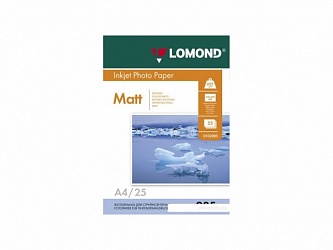 Фотобумага Lomond односторонняя матовая, 205г/м2,50л  А4 (21*29) (0102085)
