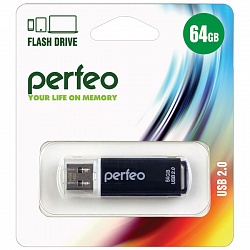 Флеш накопитель 64GB Perfeo С13, USB 2.0 черный
