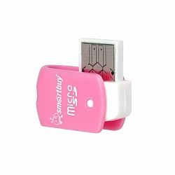 Картридер MicroSD Smartbuy, розовый (SBR-706-P) арт 01242