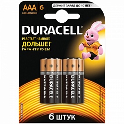 Батарейка LR03 DURACELL BASIC  6BL арт 5000394107472