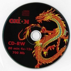 Диск CD-RW Oxion 700 Mb,4х-12х, "Дракон"  цена 1 шт