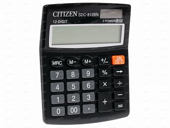 Калькулятор CITIZEN SDC-812BN, 12-разрядный, черный