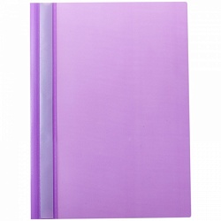 Папка-скоросшиватель пластик. А4,фиолетовая с прозр. верхом