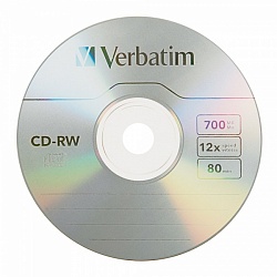 Диск CD-RW 700 Mb Verbatim Hi-Speed 12х